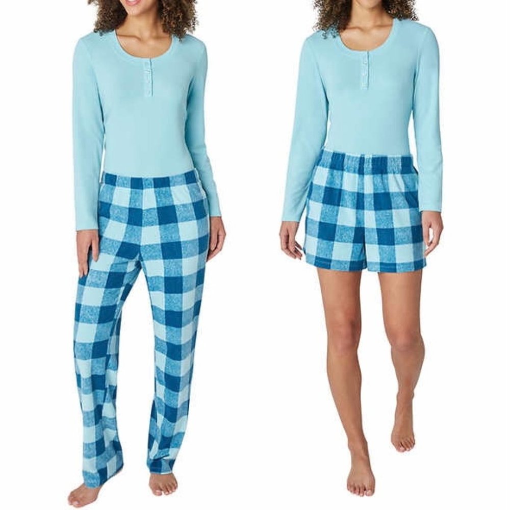 Eddie Bauer Ladies' 3-Piece Waffle Fleece Pajama Set